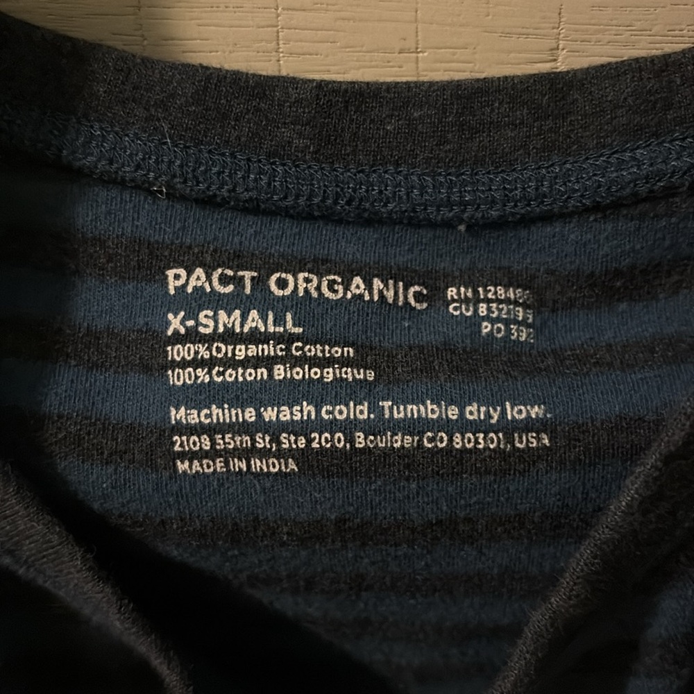 Pact Organic Cotton Blue Striped Sweatshirt